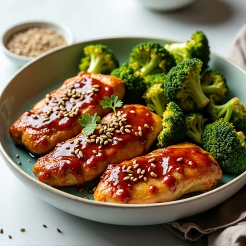 Sticky Teriyaki Chicken with Roasted Broccoli