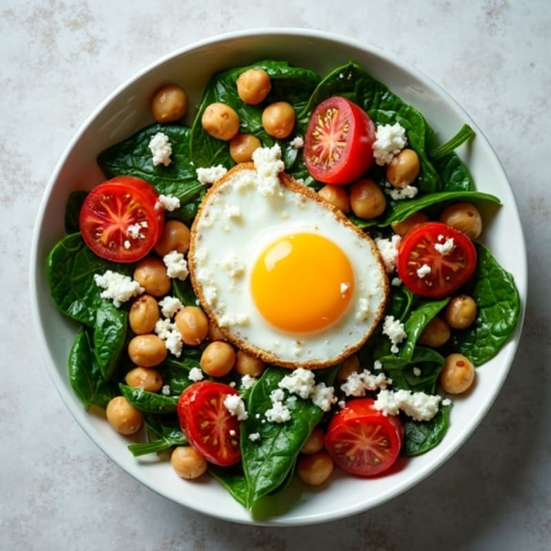 Fresh Spinach Skillet with Burst Cherry Tomatoes
