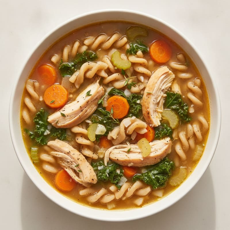 Hearty Chicken Noodle Soup with Vegetables