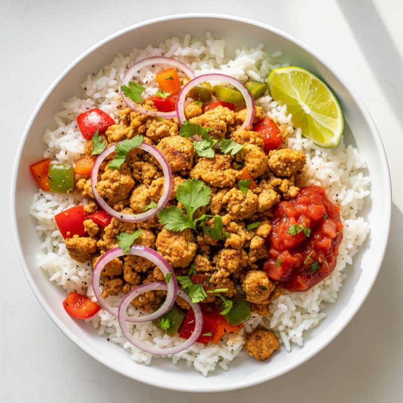 Ground Turkey Fiesta Rice Bowl