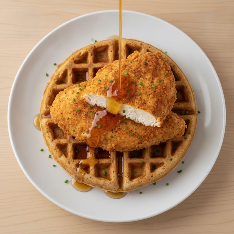 Buttermilk Fried Chicken with Maple Waffles