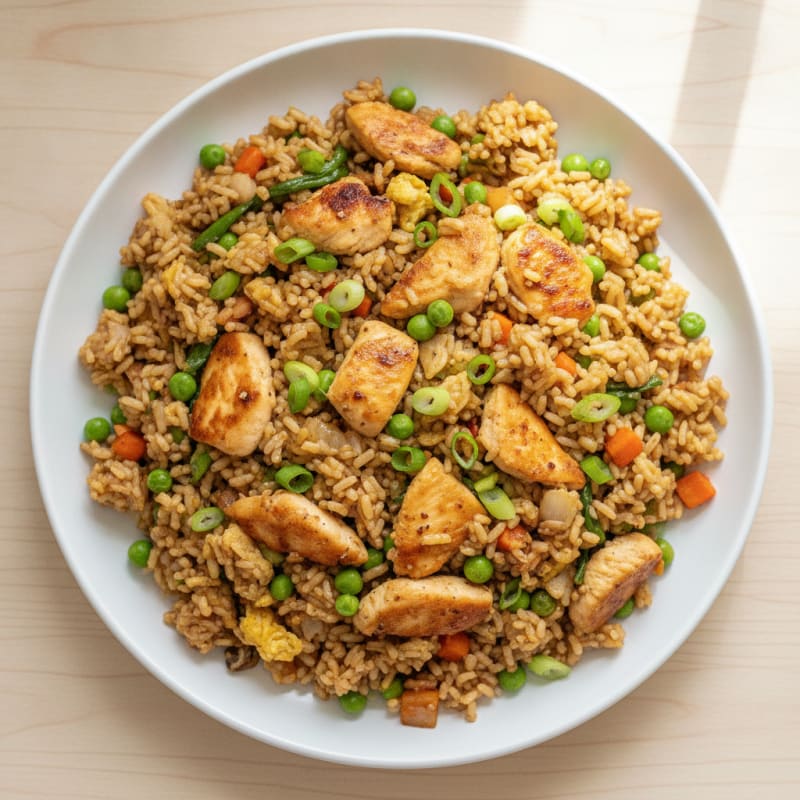 Chicken and Vegetable Fried Rice Skillet
