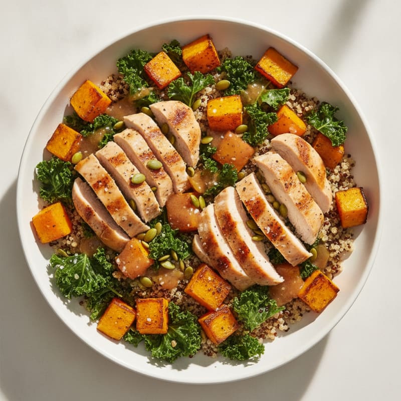Roasted Autumn Vegetable & Grain Bowl