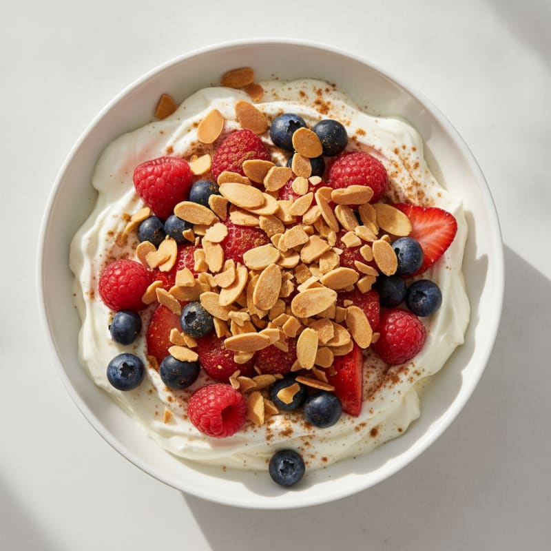Creamy Greek Yogurt Protein Bowl with Mixed Berries