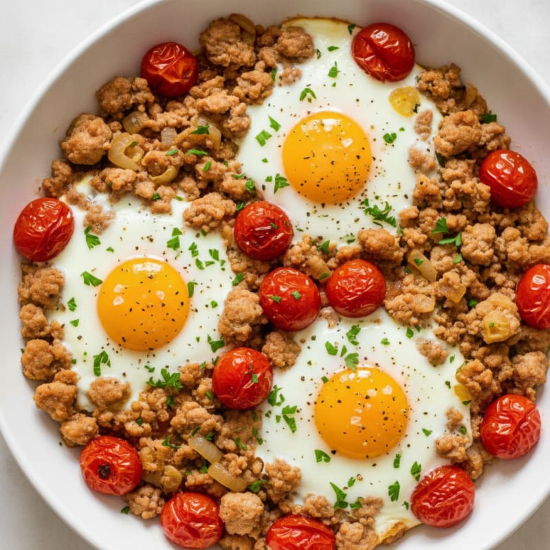Baked Eggs with Roasted Tomatoes