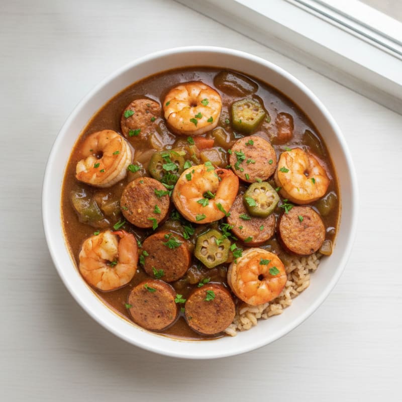 Creole Shrimp and Sausage Gumbo