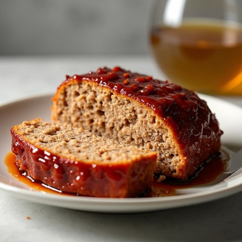 Smoky BBQ Glazed Turkey-Bacon Meatloaf