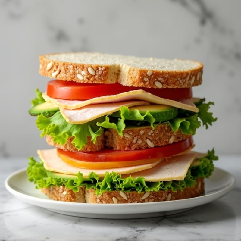 Stacked Turkey Club with Fresh Avocado