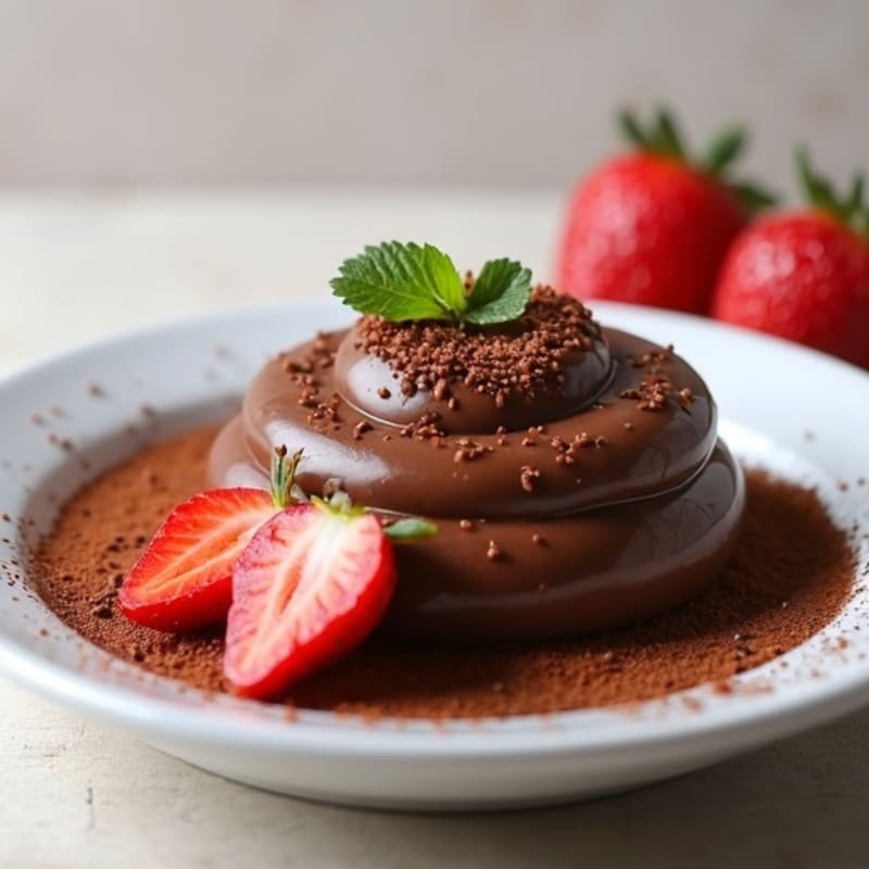 Creamy Vegan Protein Chocolate Pudding with Chia Seeds