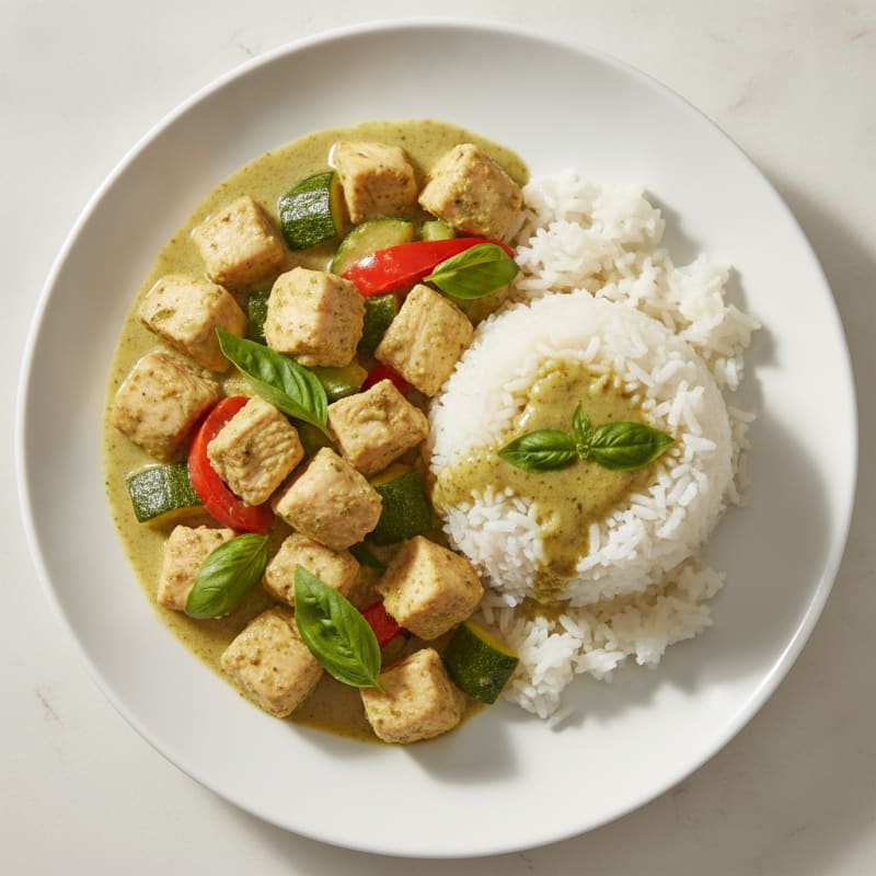 Thai Green Curry Chicken with Jasmine Rice