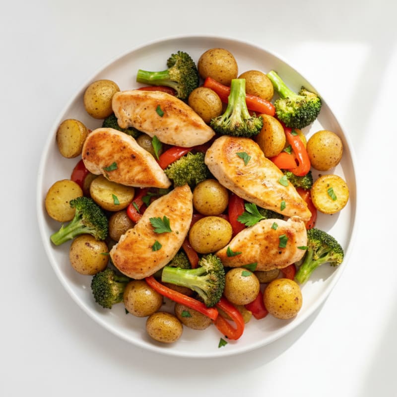 Sheet Pan Lemon Herb Chicken and Veggies