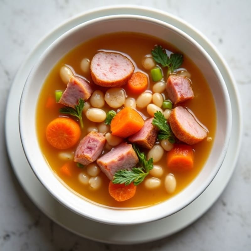Hearty Smoked Ham and White Bean Soup