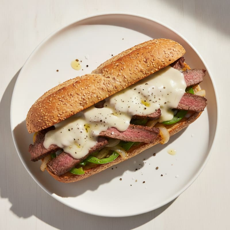 Classic Philly Cheesesteak Sandwich
