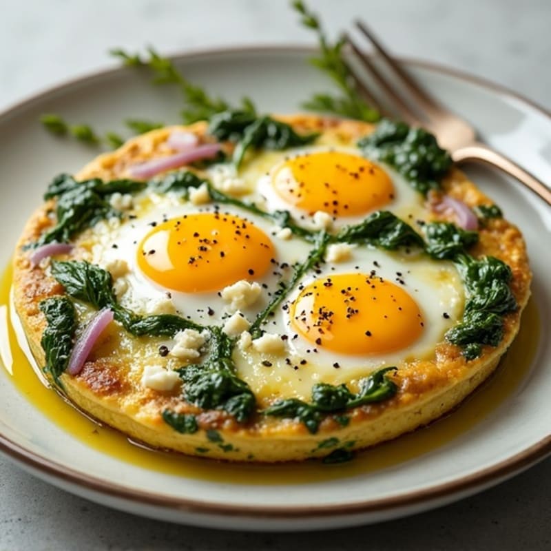 Fluffy Egg and Spinach Frittata