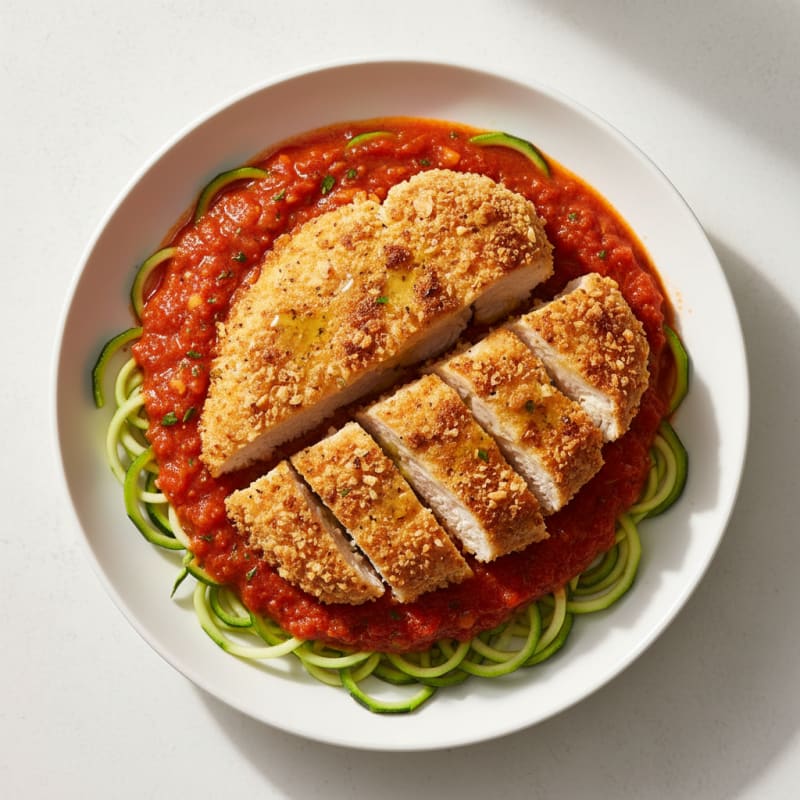 Crispy Parmesan Chicken with Zesty Marinara