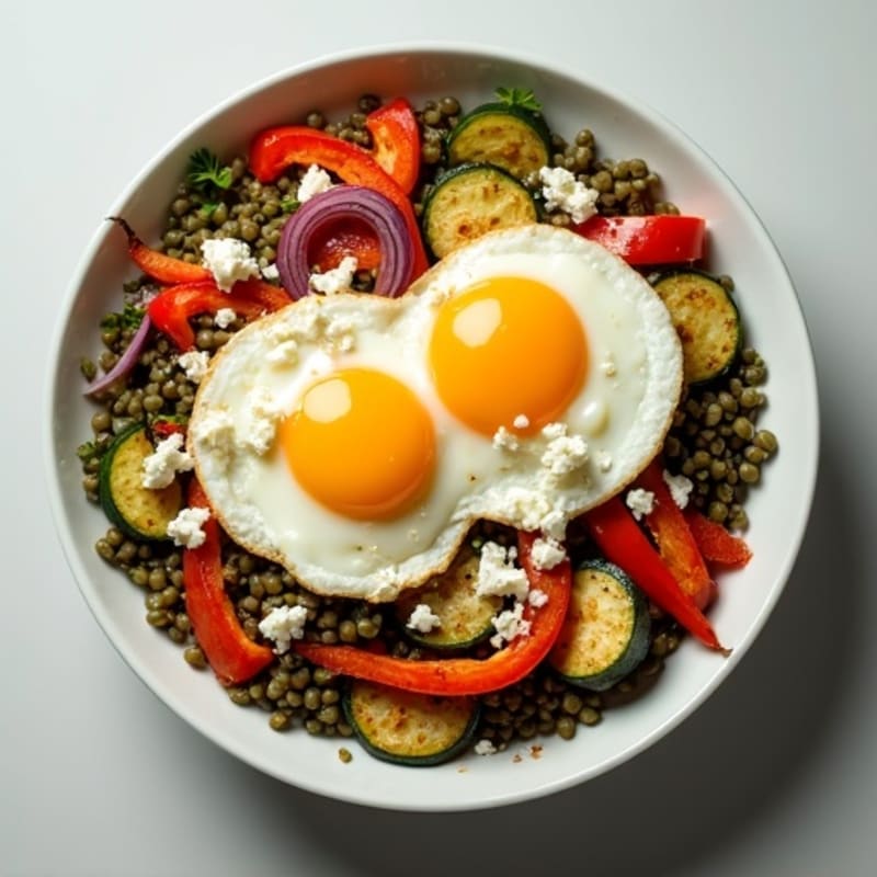 Hearty Lentil and Roasted Vegetable Bowl