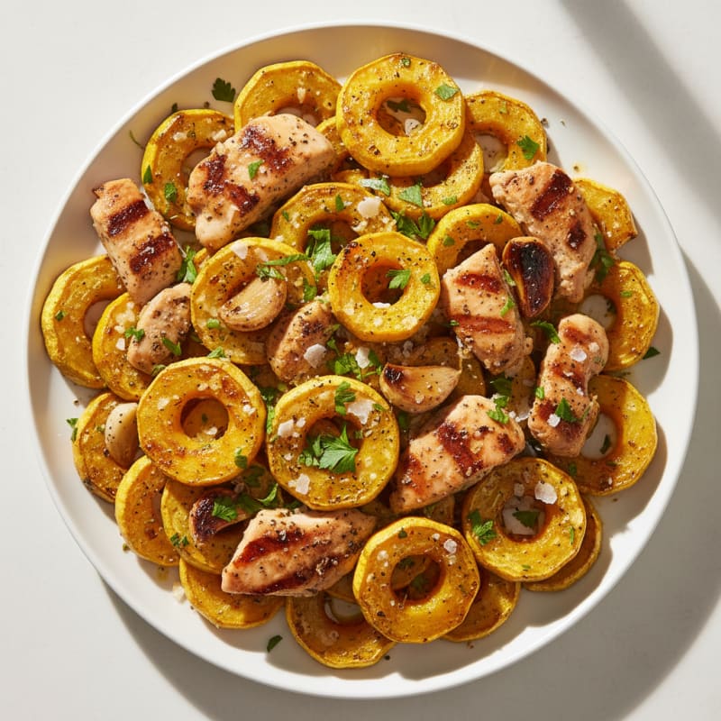 Golden Roasted Yellow Squash with Herbs