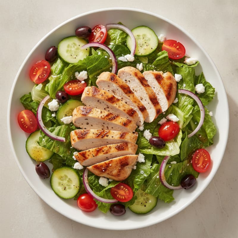 Greek Chicken Feta Salad