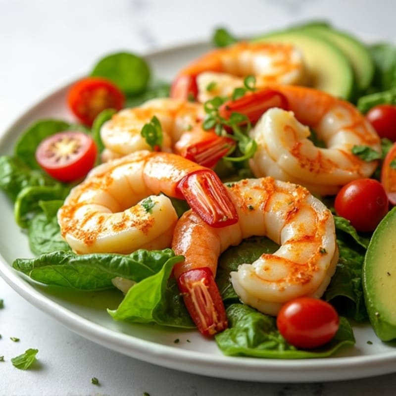 Grilled Shrimp and Avocado Salad with Lemon Vinaigrette
