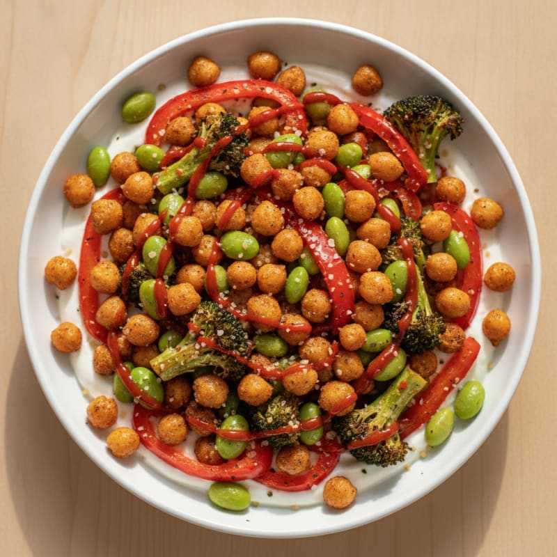 Roasted Vegetable and Chickpea Bowl