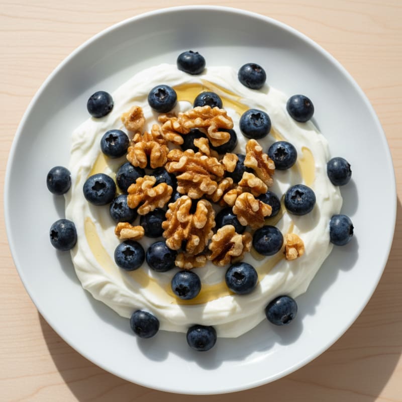 Creamy Greek Yogurt Protein Parfait with Chopped Walnuts