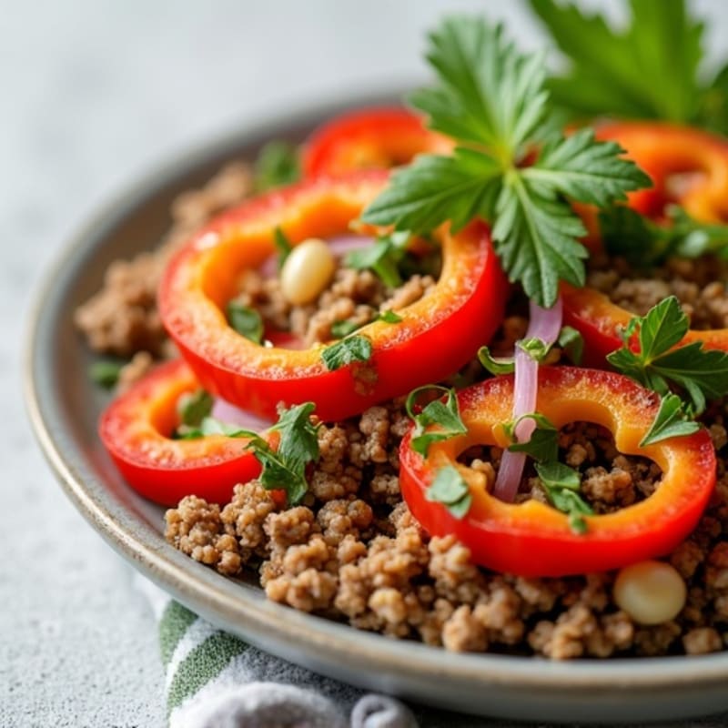 Herb-Seasoned Ground Turkey Skillet with Sweet Peppers