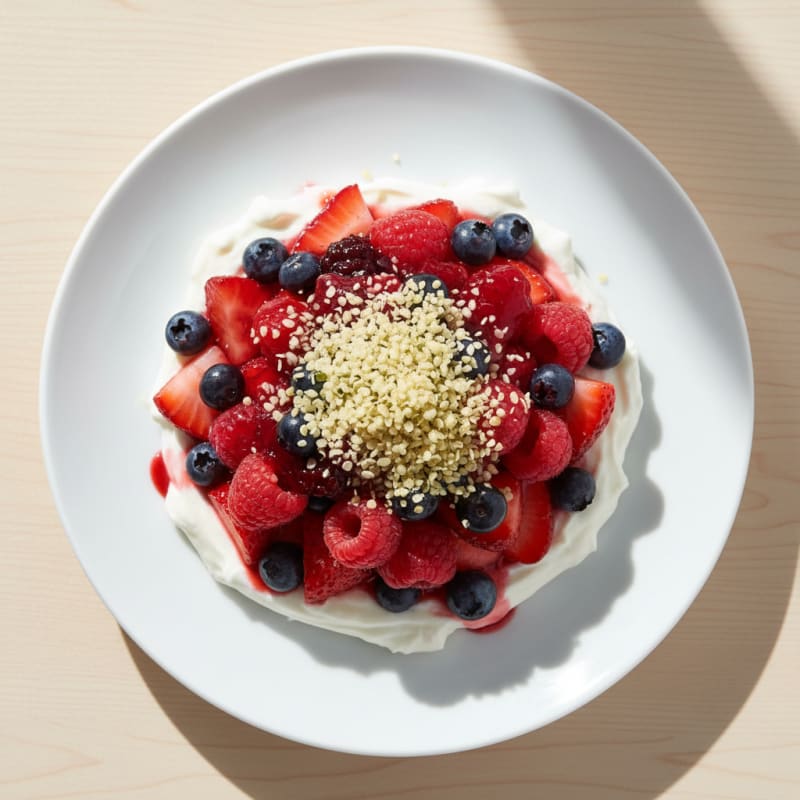 Greek Yogurt Protein Parfait with Mixed Berries
