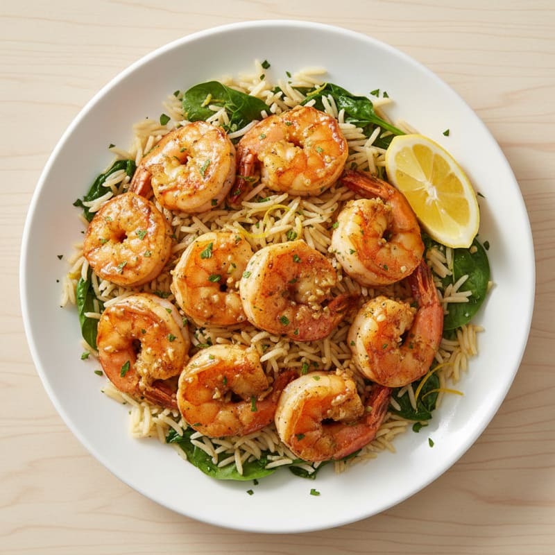 Garlic Butter Shrimp with Lemon Rice
