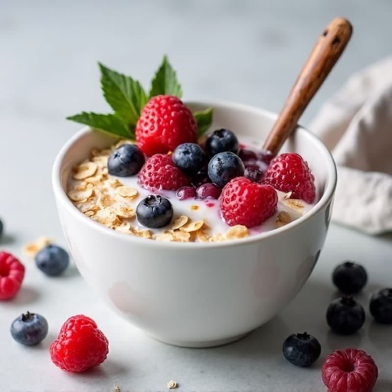 Vanilla-Berry Protein Overnight Oats