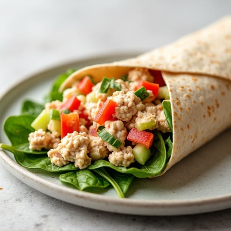 Fresh Crunchy Tuna Salad Wrap