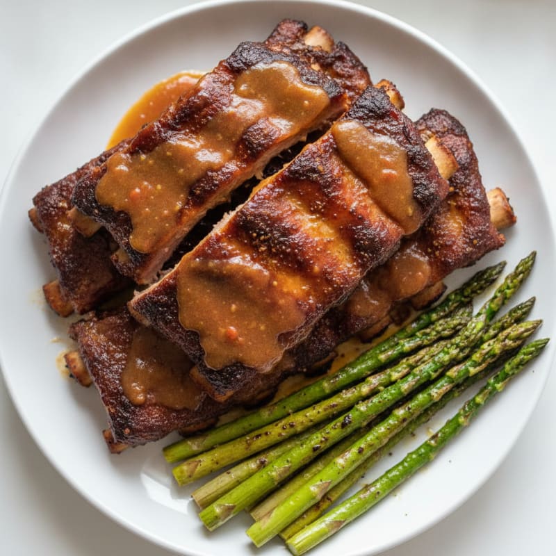 Smoked BBQ Ribs with Tangy Glaze