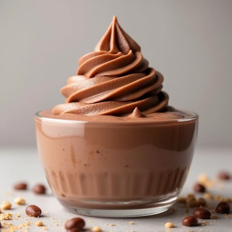 Chocolate Protein Pudding with Peanut Butter Swirl