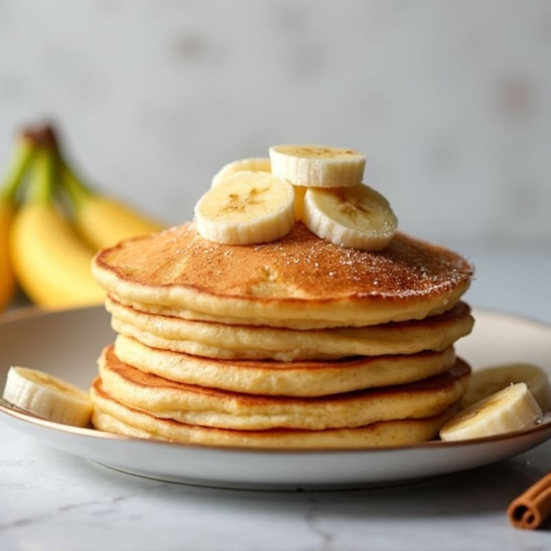Fluffy Banana Cottage Cheese Pancakes
