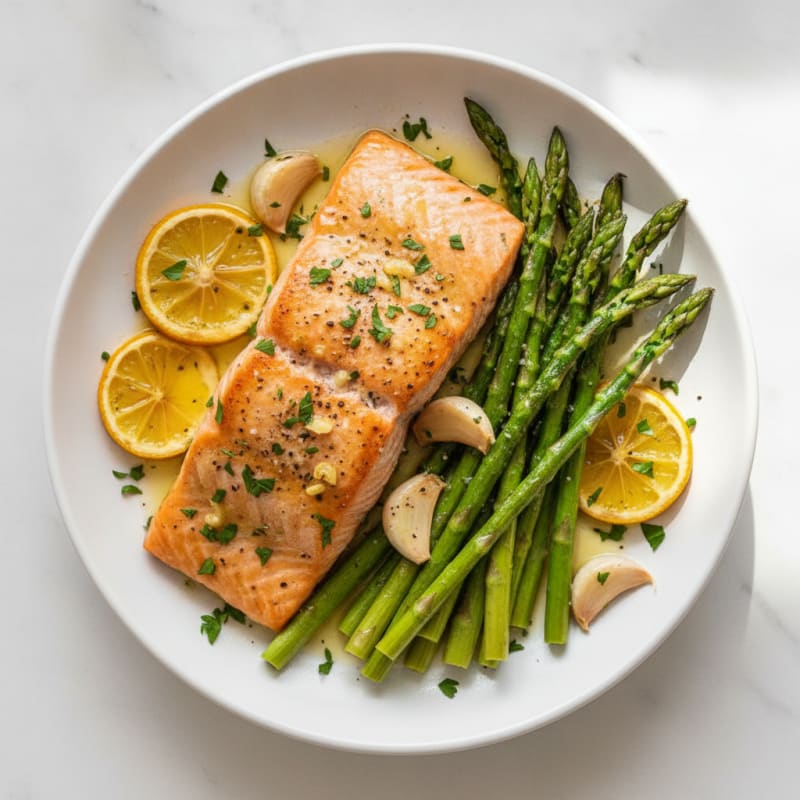 Lemon-Herb Baked Salmon with Asparagus