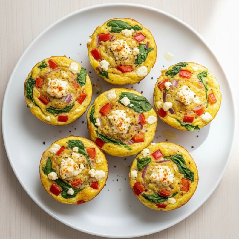Golden Baked Egg and Veggie Muffins