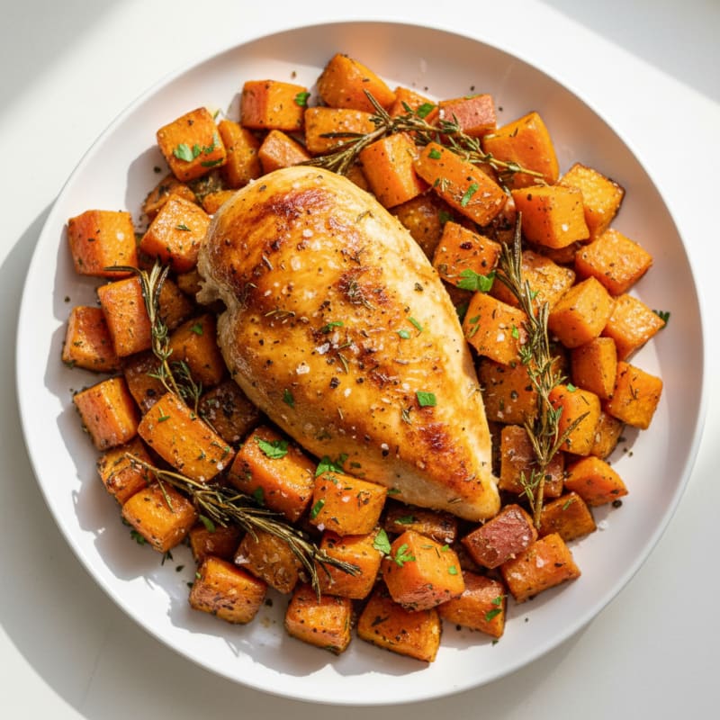 Tender Herb-Roasted Chicken and Root Vegetables