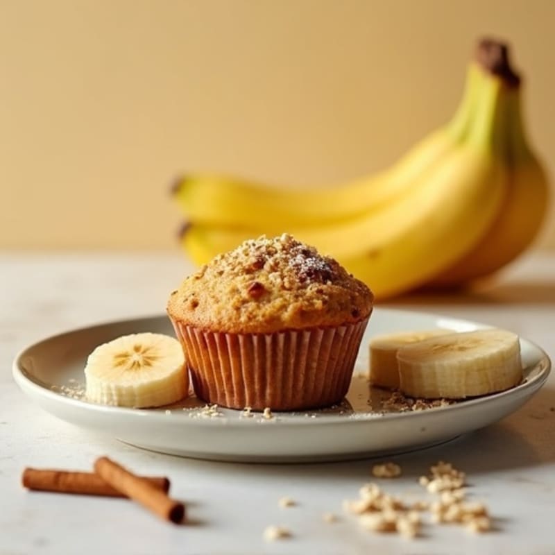 Moist Healthy Banana Oat Muffins