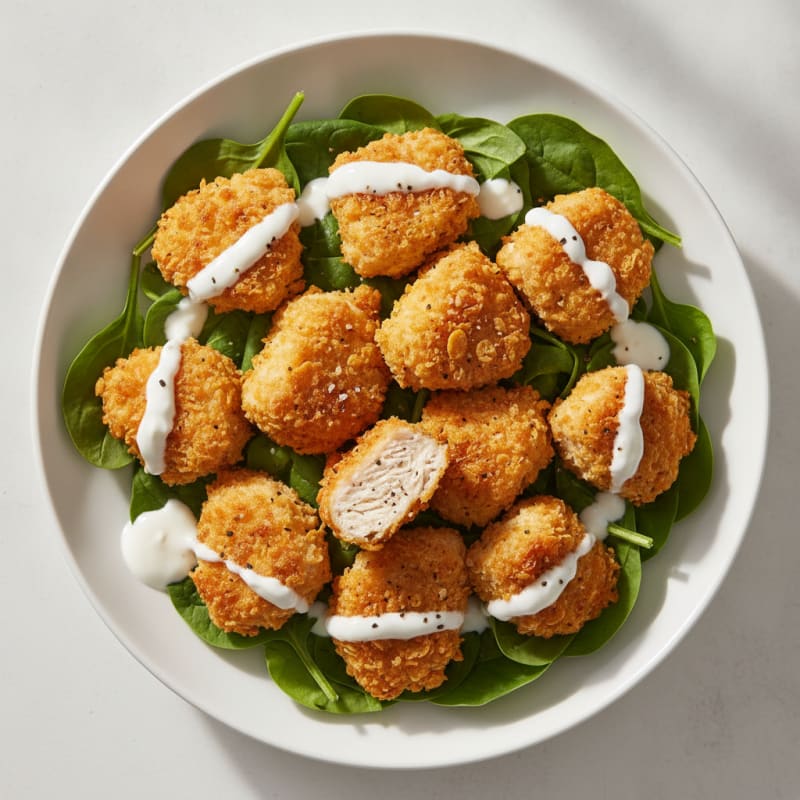 Yogurt-Marinated Cornflake Chicken Bowl