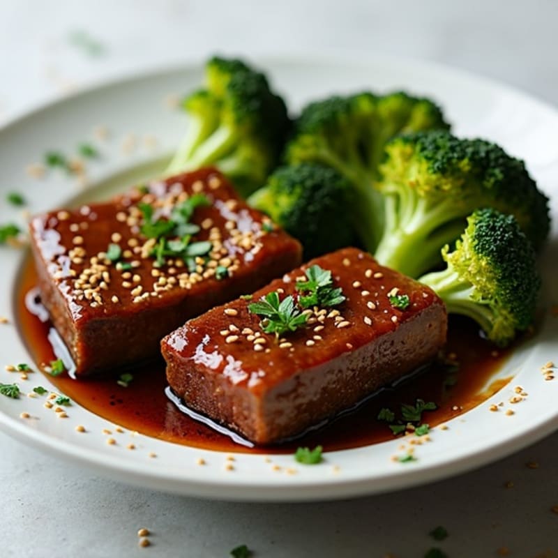 Ginger-Soy Glazed Short Ribs with Sesame Roasted Broccoli