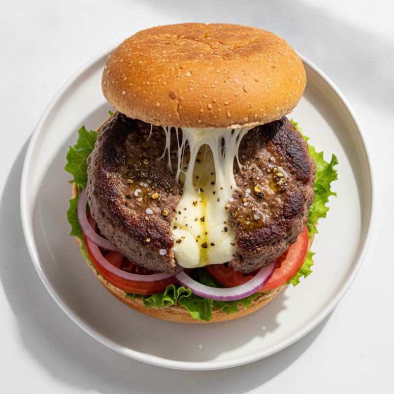 Mozzarella Stick Beef Burger