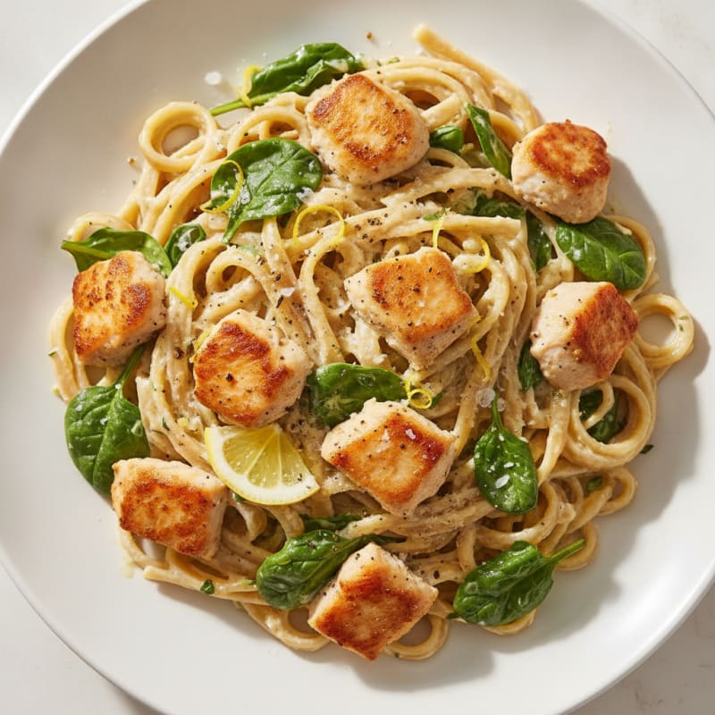 Lemon-Herb Chicken Fettuccine Alfredo