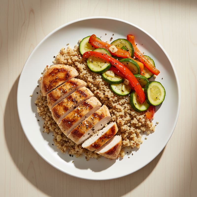 Lemon-Herb Chicken with Quinoa and Veggies