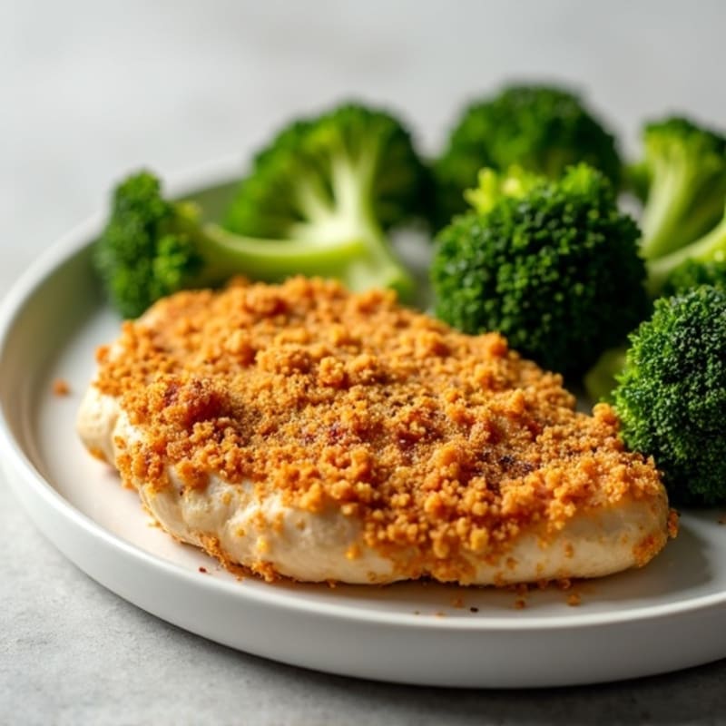 Crispy Baked Ginger-Garlic Chicken with Broccoli