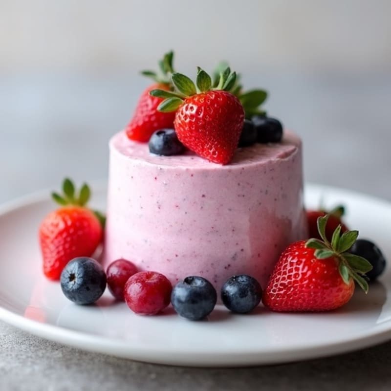Silky Greek Yogurt Protein Mousse with Mixed Berries