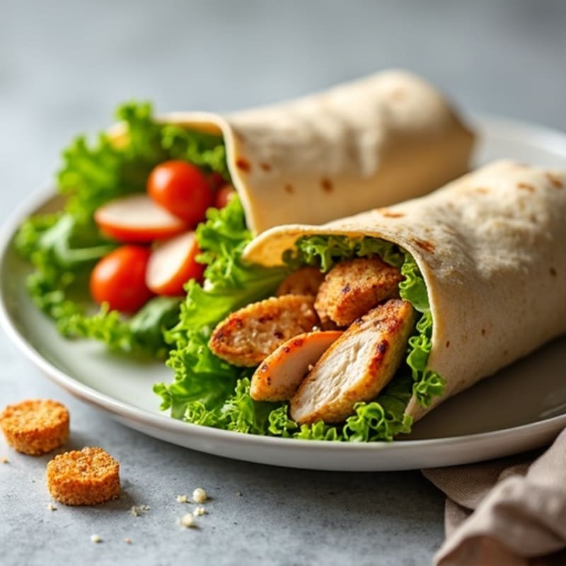 Healthy Chicken Caesar Wrap