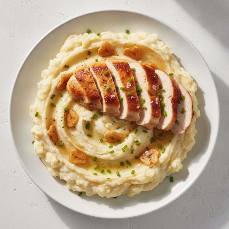 High-Protein Buttery Garlic Mashed Potato Bowl