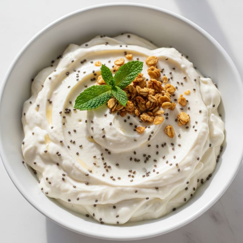 Creamy Vanilla Protein Yogurt with Chia Seeds