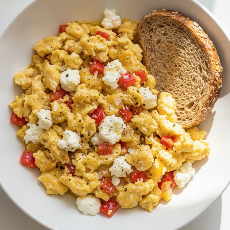 Bell Pepper and Cottage Cheese Scramble