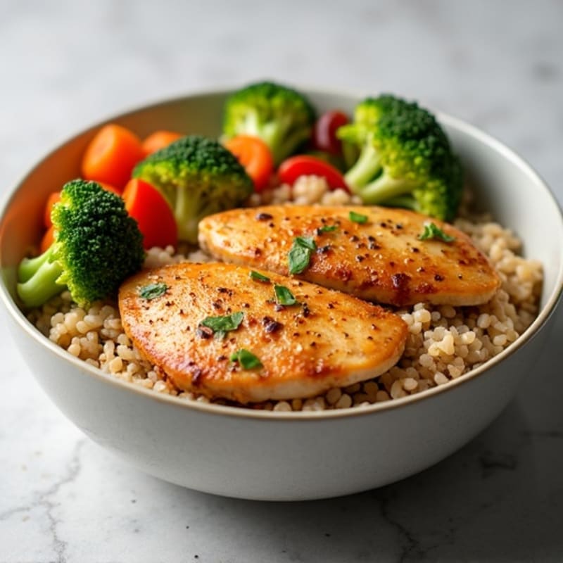 Hearty Chicken and Loaded Veggie Brown Rice