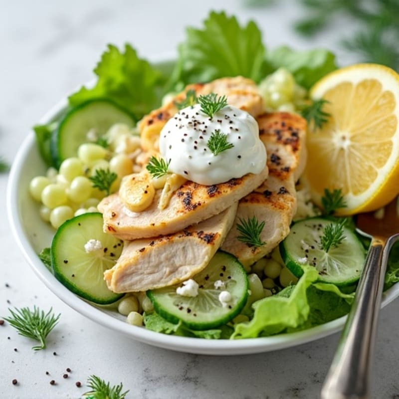 Healthy Creamy Lemon Herb Chicken Salad